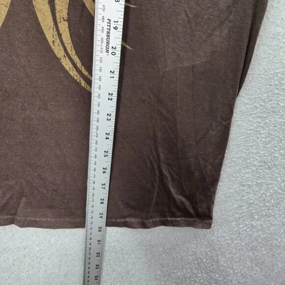 Snap On Men Shirt Large Brown‎ Graphic Logo Tool Short Sleeve